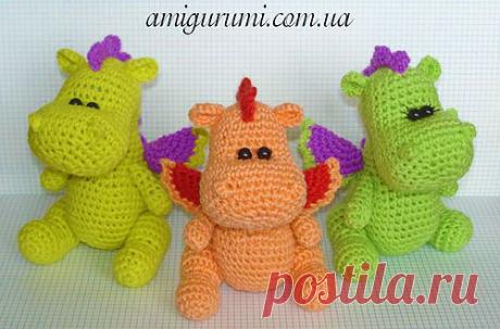 Игрушки своими руками: дракончик, связанный крючком (схема и описание) | Рукоделие