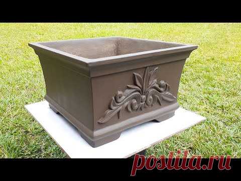 How To Make Beautiful Cement Pot At Home - Simple and Easy DIY Flower Pot Designs
