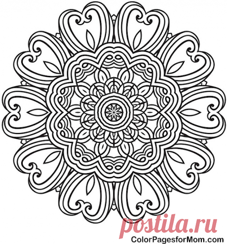 Mandala 43 Advanced Coloring Page