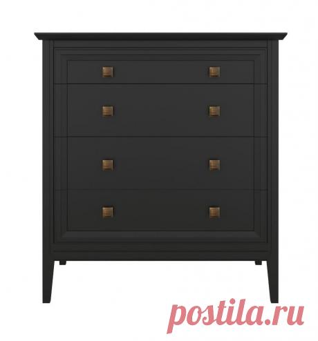 Черный узкий комод в спальню купить по цене 82 700 руб. в Москве — интернет-магазин Chudo-magazin.ru