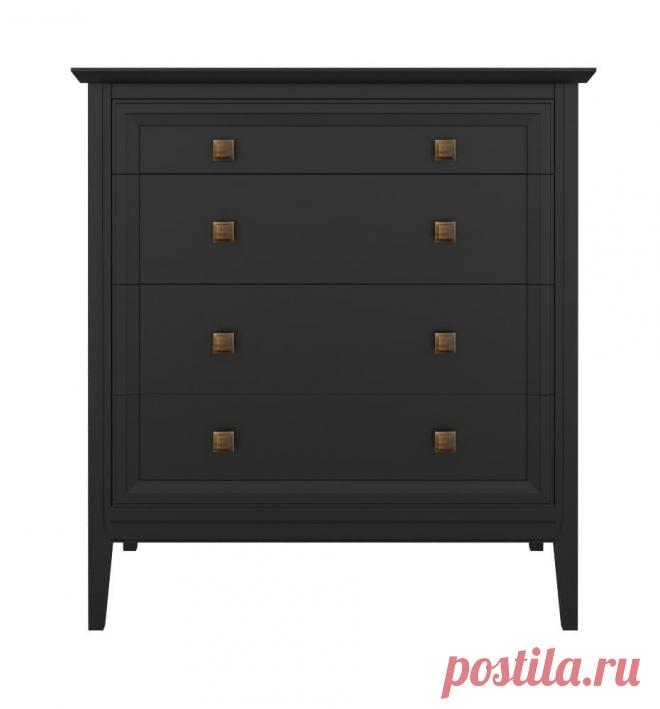 Черный узкий комод в спальню купить по цене 82 700 руб. в Москве — интернет-магазин Chudo-magazin.ru