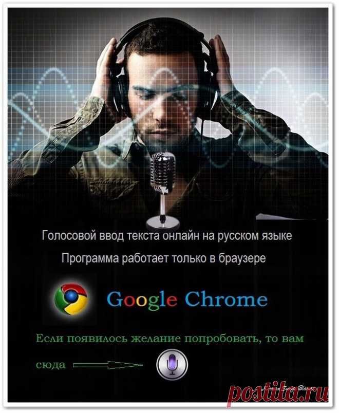 Голосовой ввод текста онлайн...