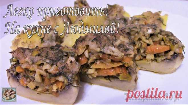 Фаршированные шампиньоны и картофель под соусом Постный ужин Всем привет! Сегодня я хочу предложить Вам вариант постного ужина. Фаршированные шампиньоны и картофель под соусом, запеченные в духовке. Грибы получаются очень сочные, а соус делает картофель очень в...
