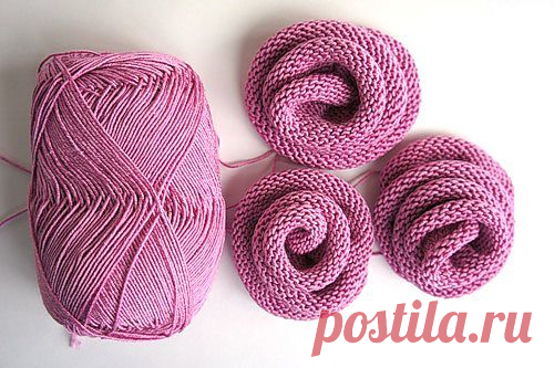 МК Вязаная розочка (очень просто!) - Ярмарка Мастеров - ручная работа, handmade