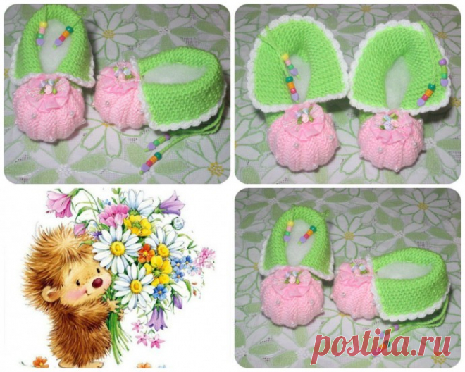 Из чего же, из чего же, из чего же, сделаны наши девчонки ? Пинетки для девочек. из категории Мои работы – Вязаные идеи, идеи для вязания