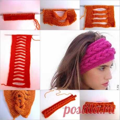 DIY Knitted Faux Braid Headband Free Pattern (Video)