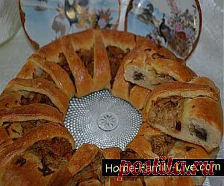 Кулинарные рецепты Пирог с капустой и грибами &amp;raquo; Кулинарные рецепты