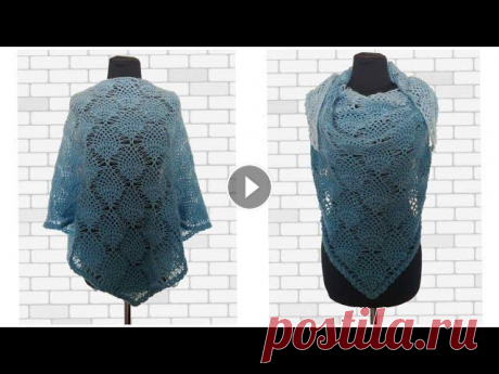 Шаль крючком. Узор ананасы с соломоновыми петлями/shawl crochet Обзор шаль вязаная крючком. Ссылка на МК шаль: Ссылка на инстаграм: Ссылка на интернет магазин:...