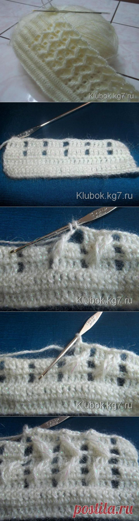ИНТЕРЕСНЫЙ УЗОР КРЮЧКОМ | Клубок