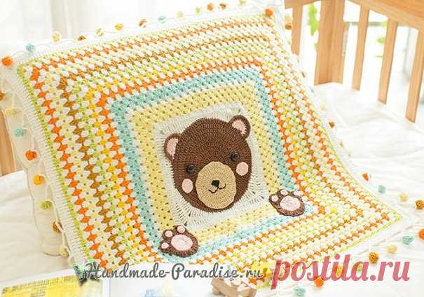 Детский плед с медвежонком