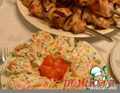 Закусочные рулетики из лаваша – кулинарный рецепт