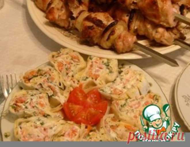 Закусочные рулетики из лаваша – кулинарный рецепт