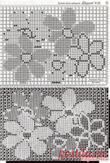 . Много схем для филейного вязания - Все в ажуре... (вязание крючком) - Страна Мам