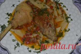 Паприкаш куриный с галушками