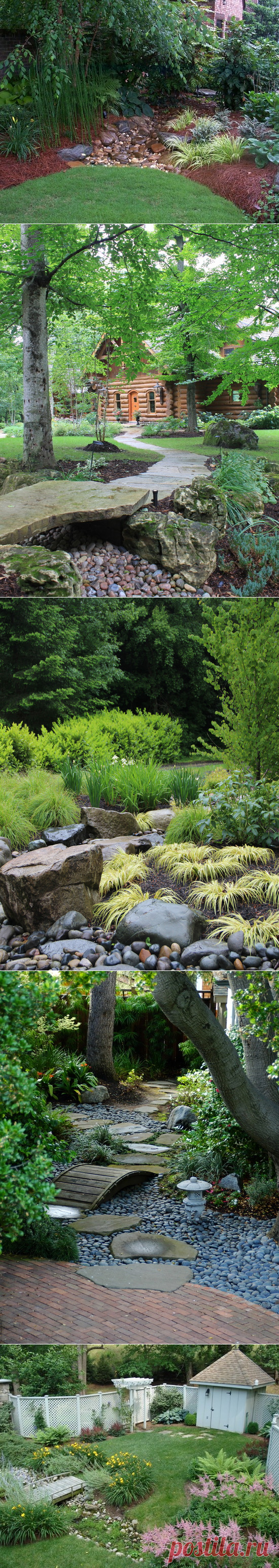 Идея дизайна Dry Creek Beds Landscaping Дизайн интерьера, фото, декор и идеи для дома