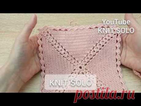 Простая обвязка края крючком. Knit Solo