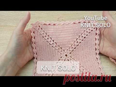Простая обвязка края крючком. Knit Solo