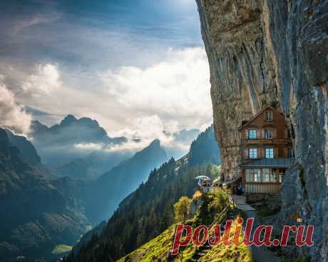Самый известный отель в Альпах - Berggasthaus Aescher: masterok
