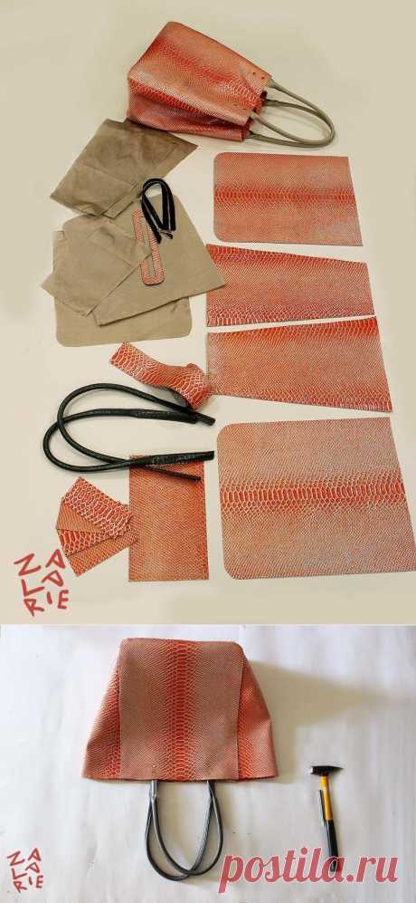 Как сшить сумку-шоппер с двойной магнитной застежкой