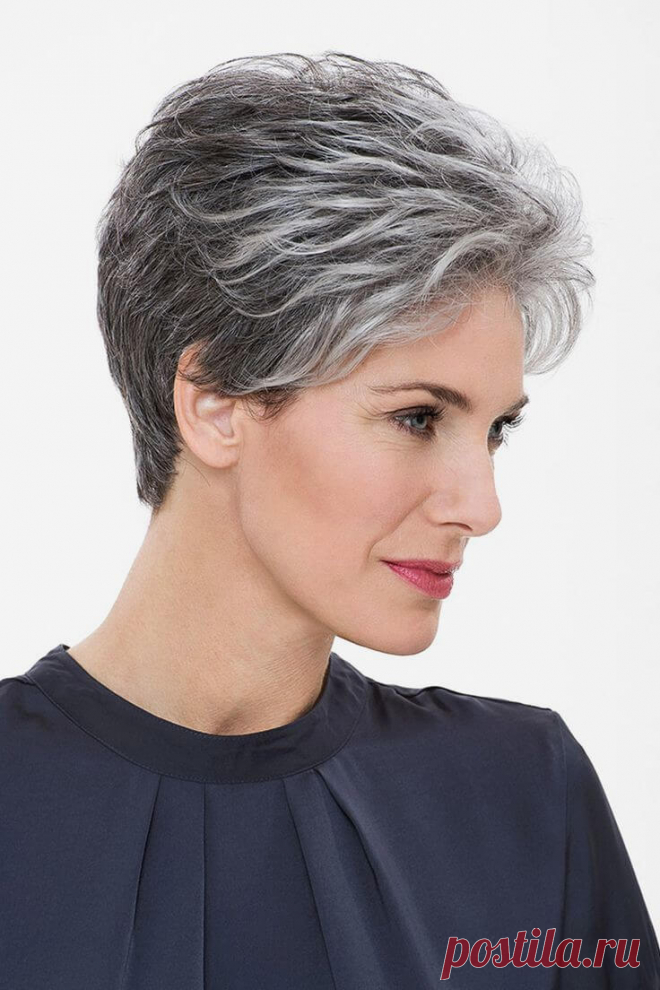 25 Perfect Grey Short Hairstyles Ideeën voor vrouwen - Trend Kapsels, Haarstijlen, Eenvoudige Haarstijlen