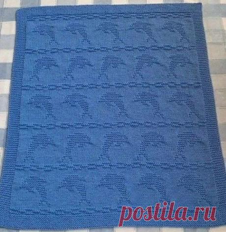 Плед с дельфинами