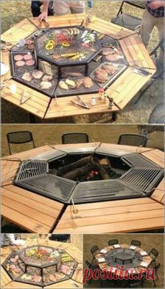 Grill master picnic table. Whaaaatttt? NEED!