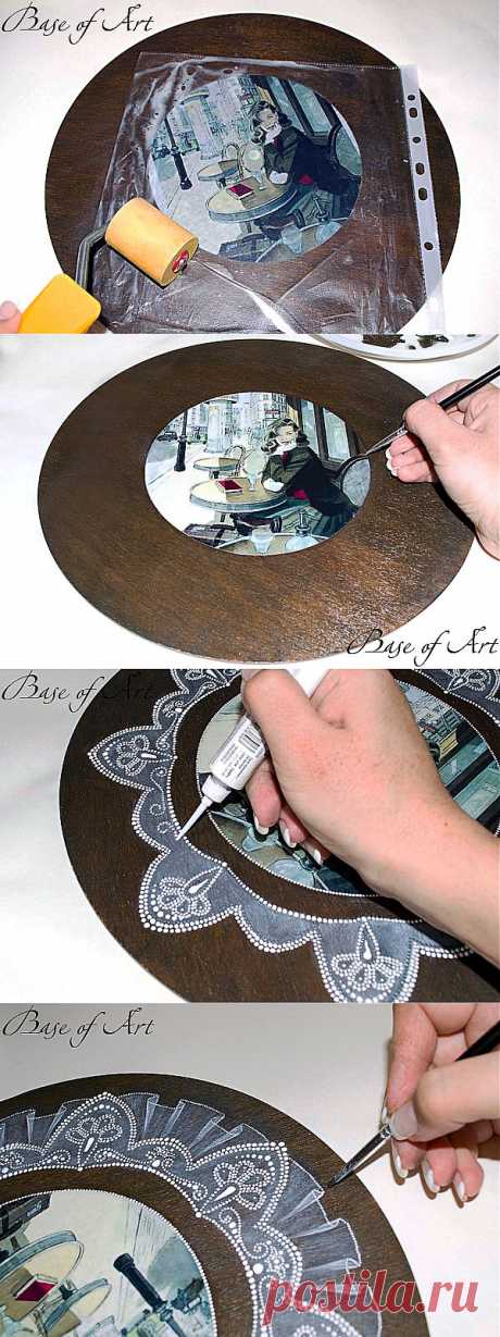 Часы &quot;Мечты о Париже&quot;. Мастер-класс от &quot;Base of Art&quot;. - Ярмарка Мастеров - ручная работа, handmade