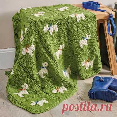 Детский плед с собачками, Вязание для детей