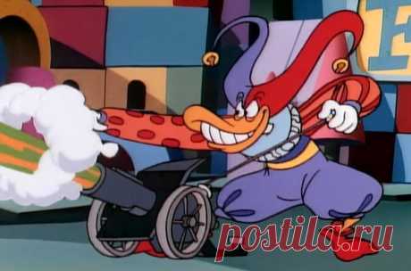 😍: Квага (англ. Quackerjack, озвучка — Дмитрий Полонский) — бывший изготовитель игрушек, ставший преступником из-за того, что его игрушки потеряли популярность по вине видеоигр.