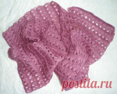 Вязание по-перуански: шарфик на вилке | Своими руками