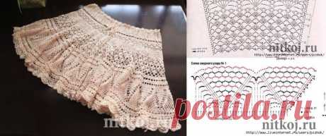 Ажурная юбка крючком