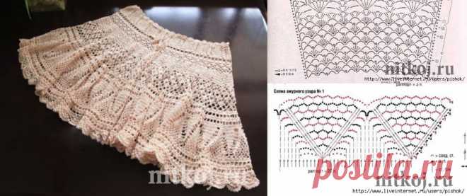 Ажурная юбка крючком