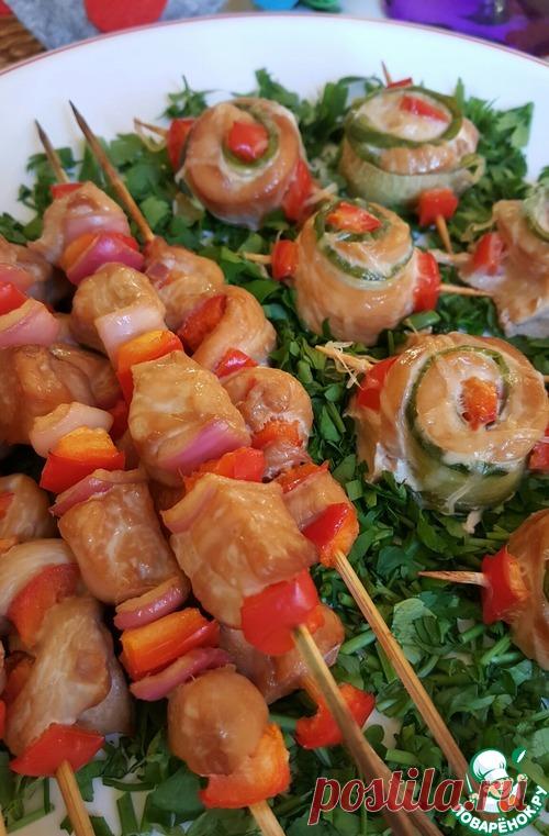 Три закуски для фуршета из грудки – кулинарный рецепт