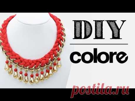 DIY Collar Trenzado con Cadena y Cristal | Colore Accesorios