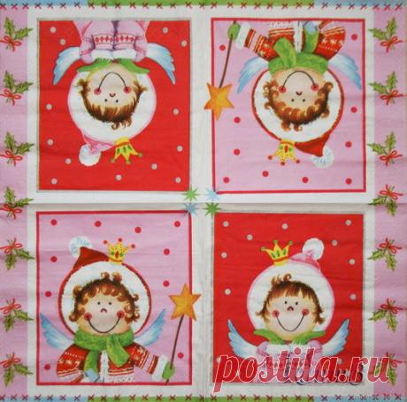 Купить 14шт салфетки для декупажа ангел принц принцесса декупажные мотивы - декупажные салфетки