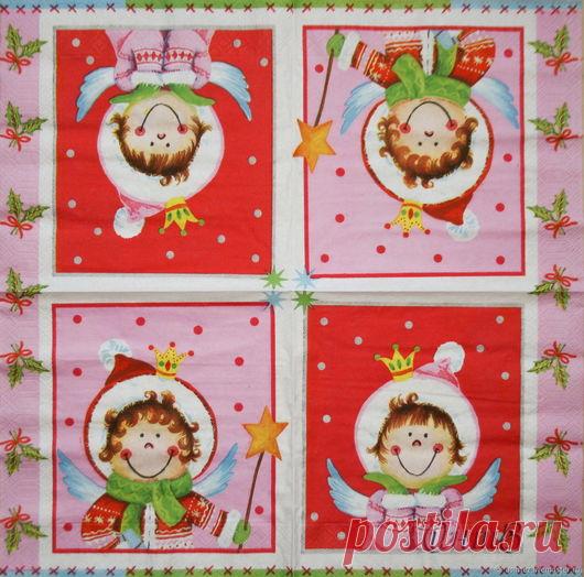 Купить 14шт салфетки для декупажа ангел принц принцесса декупажные мотивы - декупажные салфетки