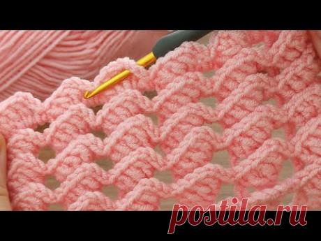 Muy hermoso 💯👌pink color* Super Easy  Crochet Baby Blanket For Beginners online Tutorial #crochet