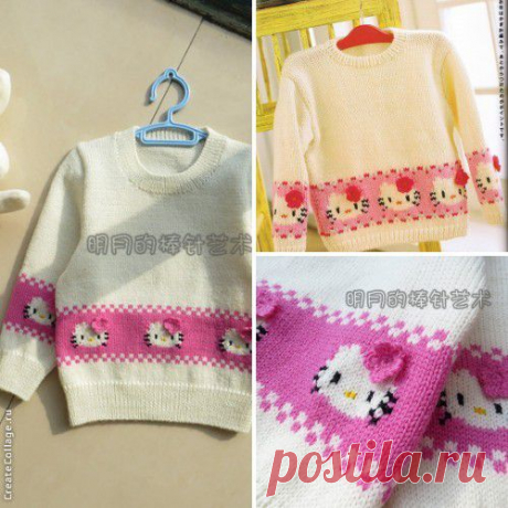 Симпатичный свитер для девочки Кукла