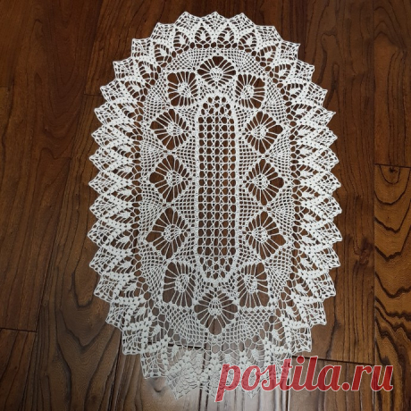 Овальная салфетка крючком
