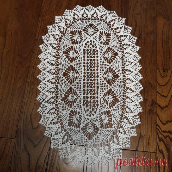 Овальная салфетка крючком