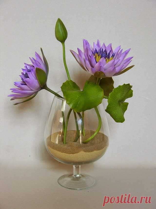 Лотос из полимерной глины