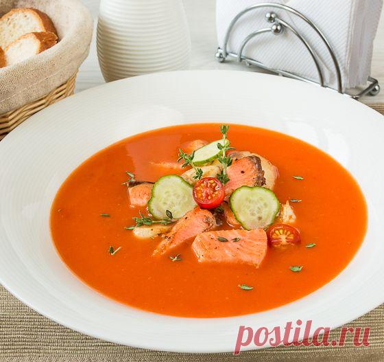 Томатный суп-пюре с лососем и треской | Вкусный блог - рецепты под настроение