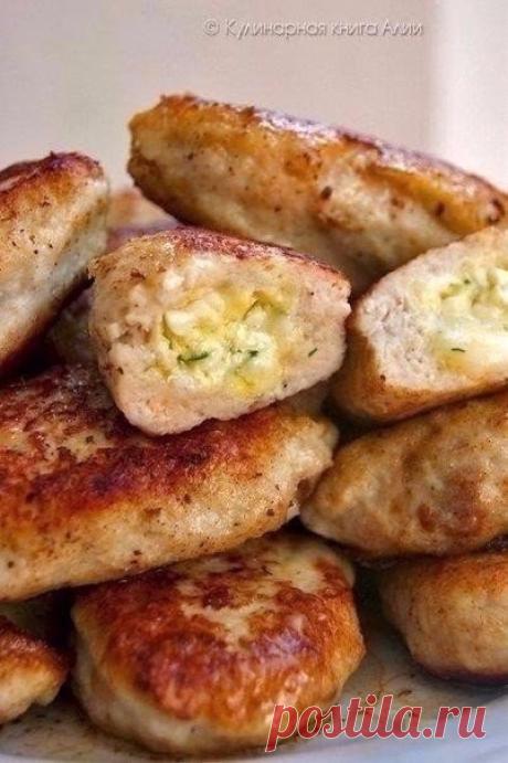 Куриные  котлетки с начинкой