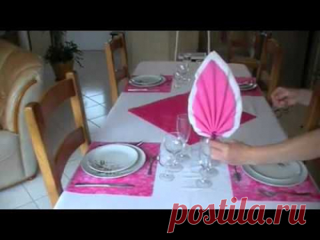 Une Décoration De Table Dominante Rose ... !! - YouTube