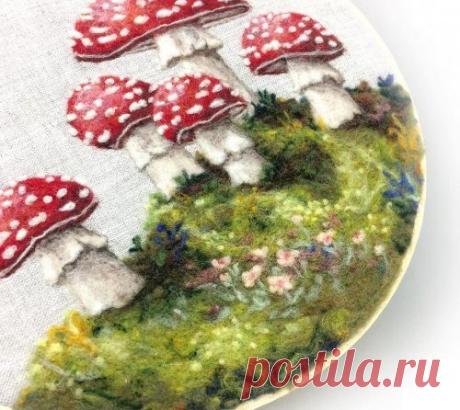 Невероятная войлочная вышивка от художницы Дани Айвс