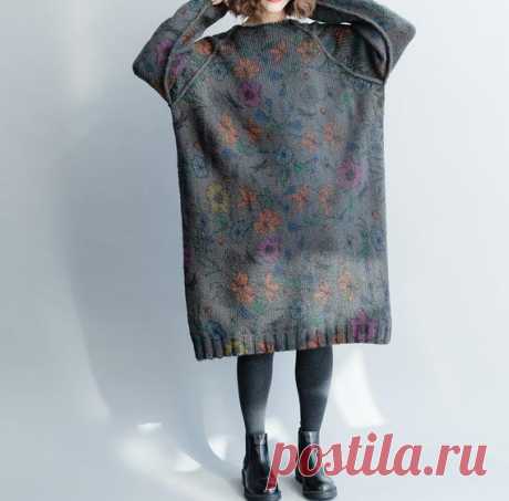 Women Oversized Loose Sweater coat dress 【Fabric】 Cotton 【Color】 Purple, dark gray 【Size】 Shoulder width is not limited Shoulder + sleeve length 72cm/ 28 Bust 134cm/ 52 Length 97cm/ 39   Have any questions please contact me and I will be happy to help you.