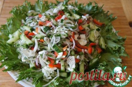 Овощной салат с жареной курицей – кулинарный рецепт