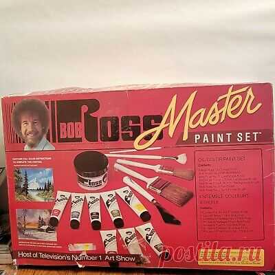 Vintage Bob Ross Master Paint Set • Not A Full Set VHS Tape Included Paperwork   | eBay Vintage Bob Ross Master Paint Set • Not A Full Set VHS Tape Included Paperwork.
Looks like paint brushes knife have not been used.  Not complete Set.  Package has some wear. See pics