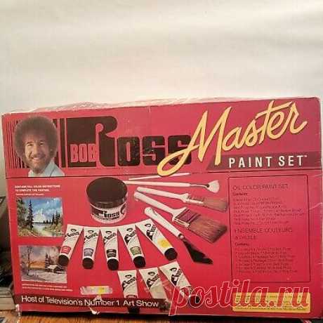 Vintage Bob Ross Master Paint Set • Not A Full Set VHS Tape Included Paperwork   | eBay Vintage Bob Ross Master Paint Set • Not A Full Set VHS Tape Included Paperwork.
Looks like paint brushes knife have not been used.  Not complete Set.  Package has some wear. See pics