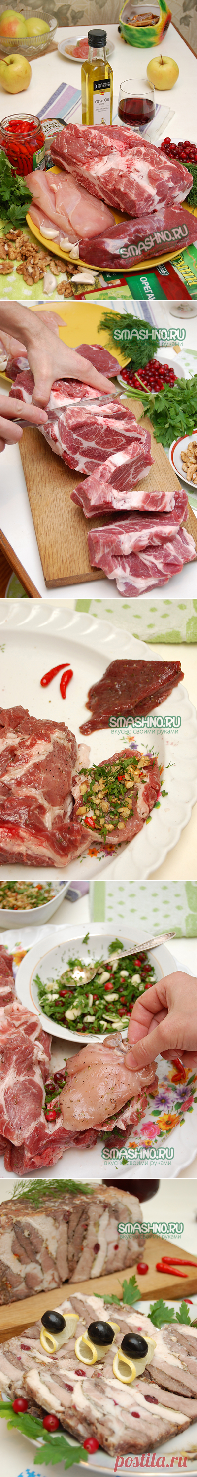 Мясная закуска к празднику. Даже целое мясное ассорти. - пошаговый рецепт с фото